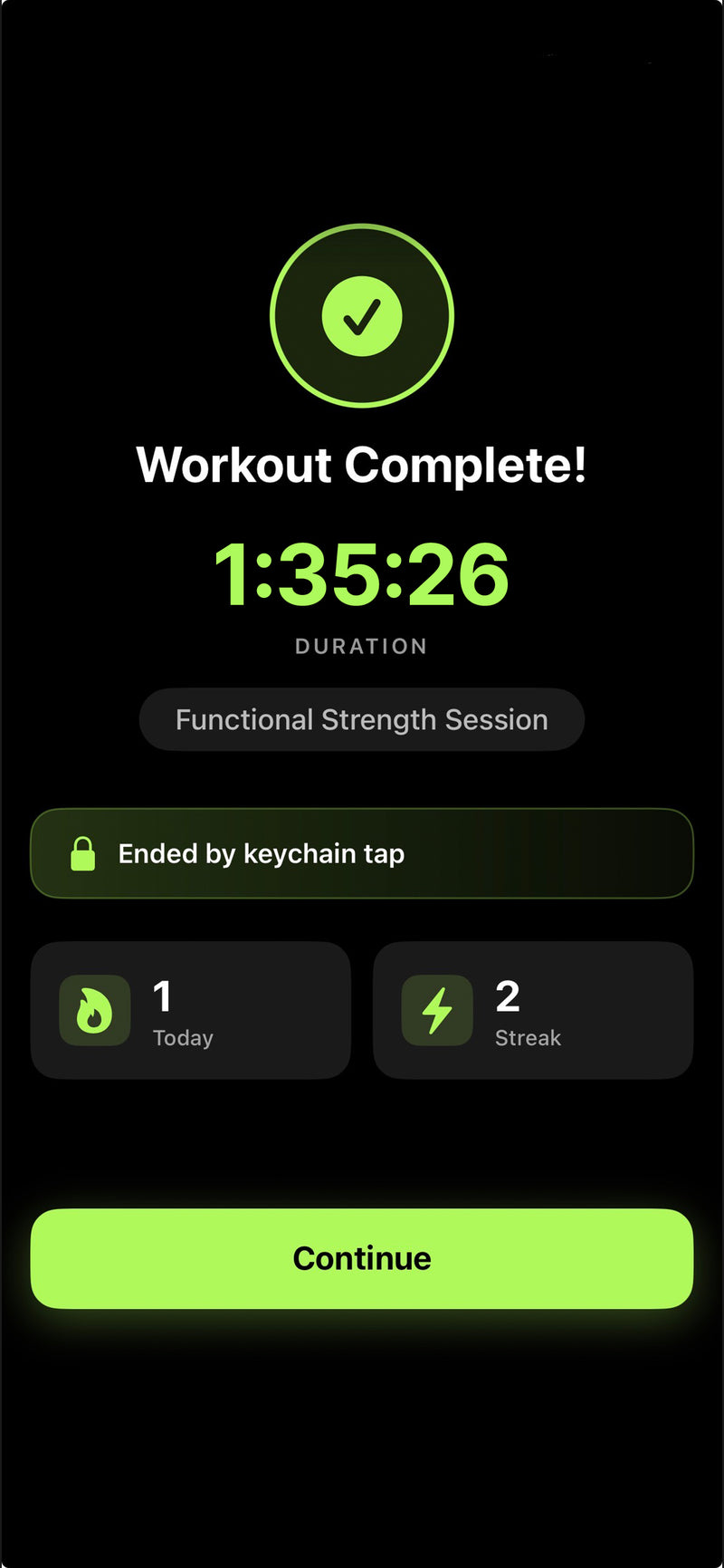Tap out, session logged