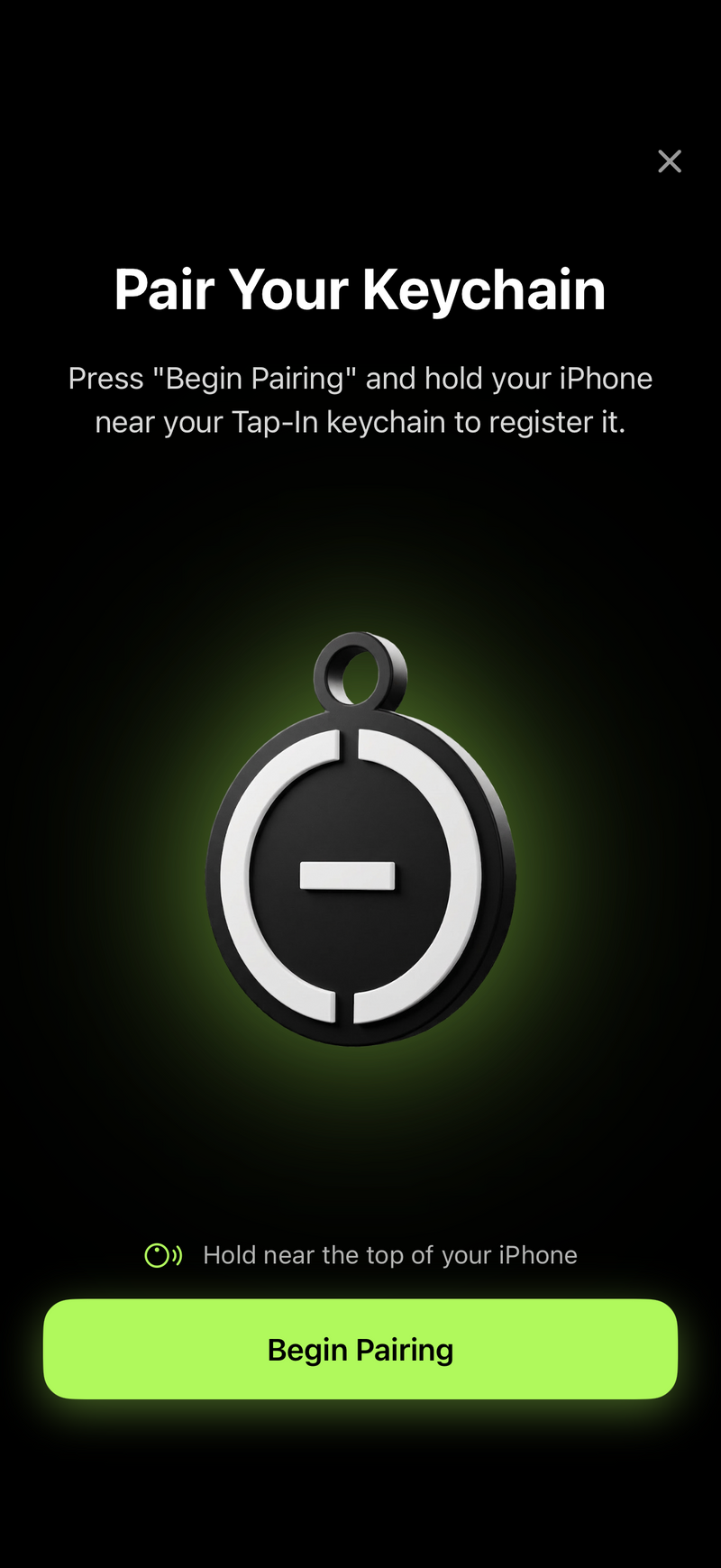 Add the keychain to make it un-cheatable